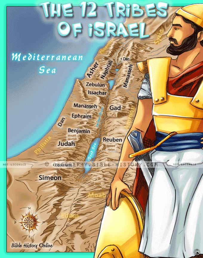 The 12 Tribes Of Israel Kids Bible Maps