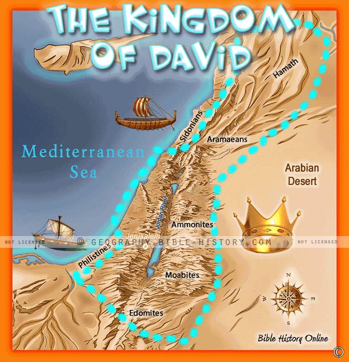 The Kingdom of David from the River of Egypt to the Great Euphrates.