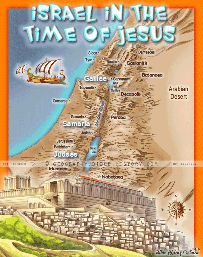 Israel Map In Jesus Time