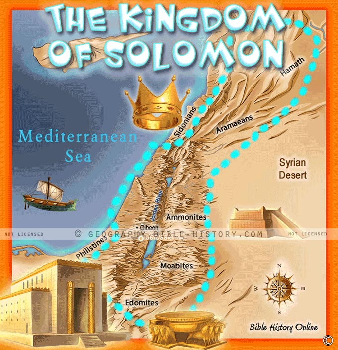 The Kingdom of Solomon After David's Death.
