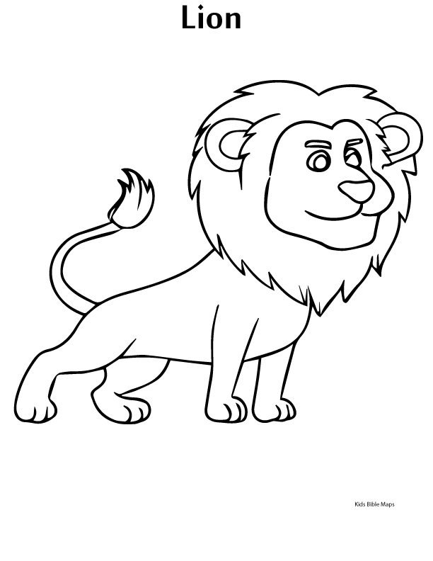 Lion Coloring Book Page Instant Download 