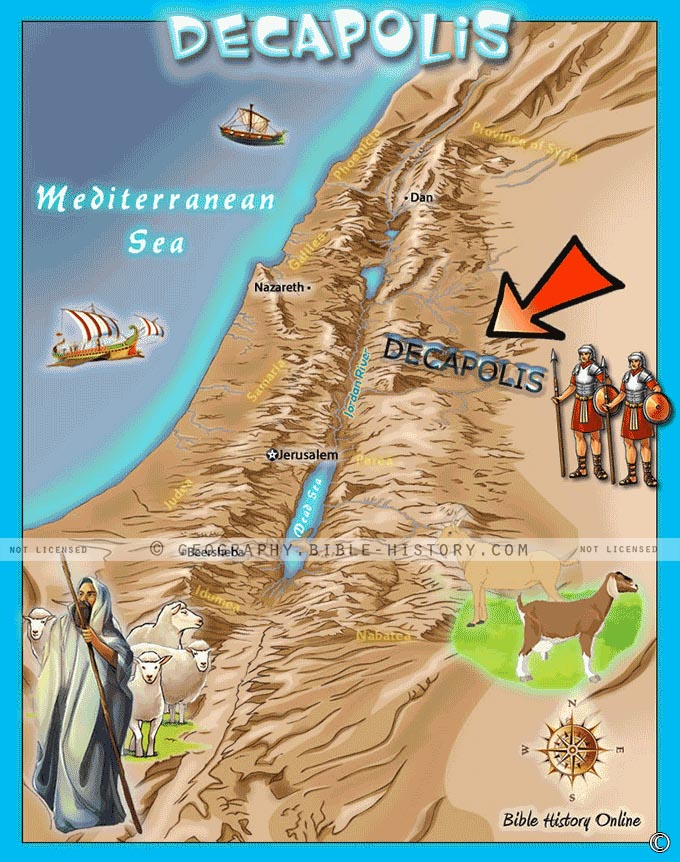 The Region Of Decapolis The Roman District Of Ten Cities