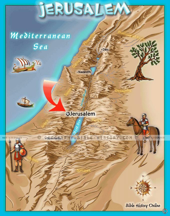 Map of the city of Jerusalem