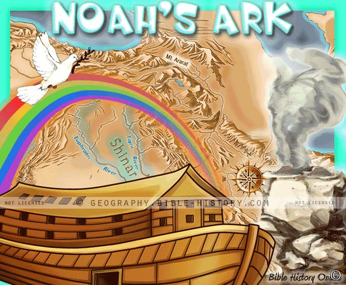 Noah's Ark on Mount Ararat in Bible Times
